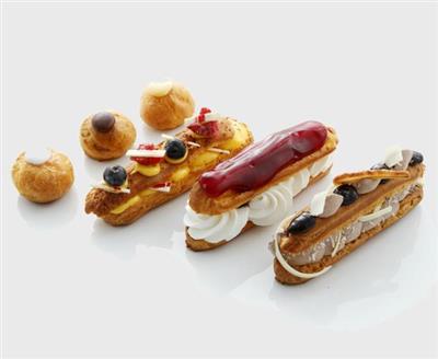 Beignets and eclairs